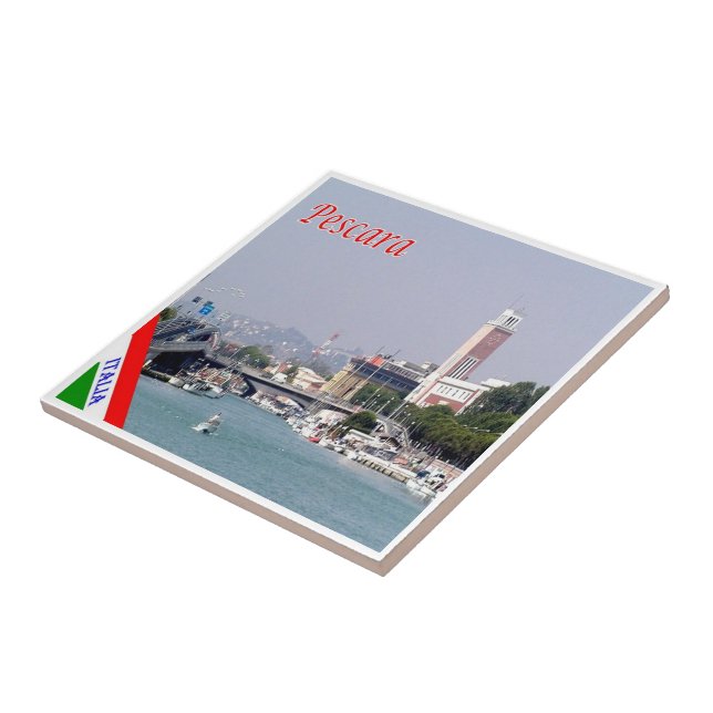 Azulejo ABR011 PESCARA, Abruzzo, Italia, (Lado)