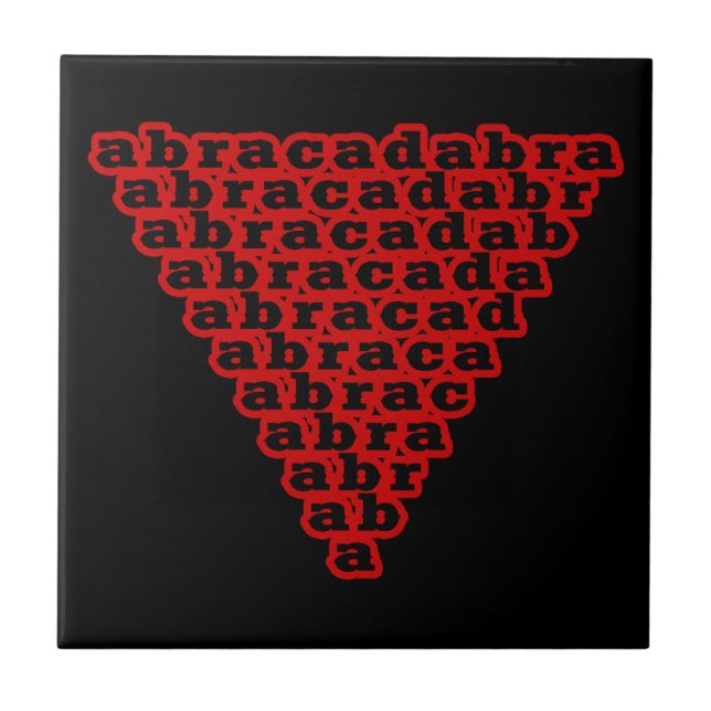 Azulejo Abracadabra invertida del triángulo (Frente)