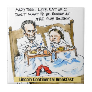Azulejo Abraham Lincoln & Mary Todd Desayuno en cama