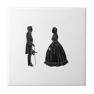 Azulejo abraham lincoln mary todd lincoln silueta baile