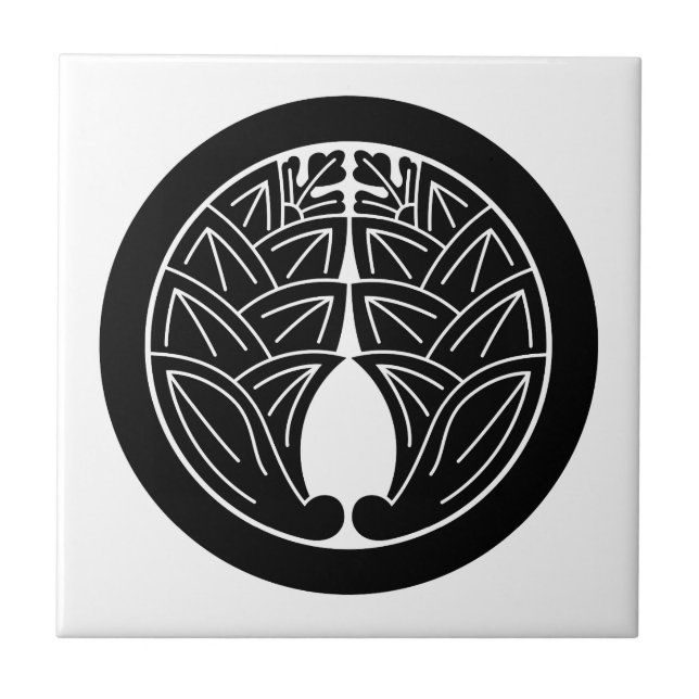 Azulejo Abrazando jengibres japoneses en círculo (Frente)