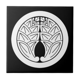 Azulejo Abrazando jengibres japoneses en un círculo