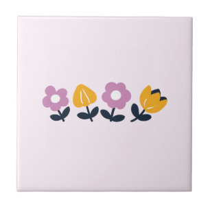 Azulejo Abrazos de abril y nariz húmeda - Parte floral