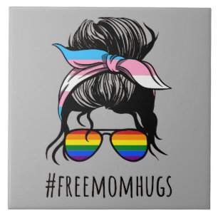 Azulejo Abrazos Gratis Mamá IV - Arcoíris Pelo Despeinado