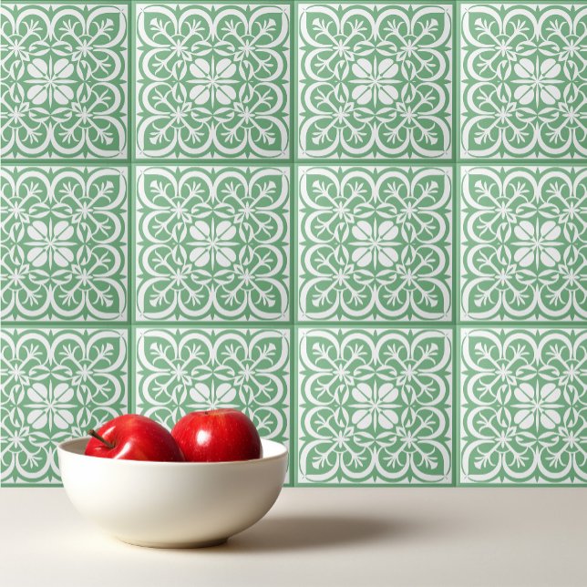 Azulejo Absina el patrón verde Mediterráneo portugués (Subido por el creador)