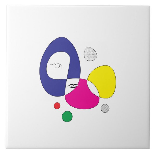 Azulejo Abstracción Face Ceramic Tile (Frente)