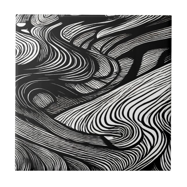 AZULEJO ABSTRACT BLACK AND WHITE    (Frente)
