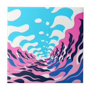 Azulejo Abstract Dream Wave – Vibrant Surreal Flow