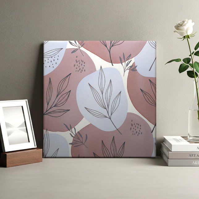 Azulejo Abstract Dusty Rose and Sage Green Botanical Patte (Subido por el creador)