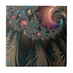 Azulejo Abstract fractal patterns and shapes. Fractal