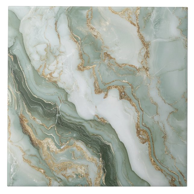 Azulejo Abstract Marble Sage Green (Frente)