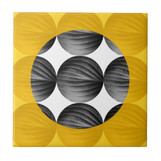 Azulejo Abstract Mustard Yellow and Grey