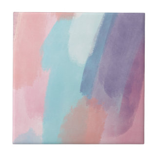 Azulejo Abstract Paint Brush Strokes Design Colorful