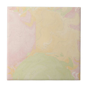 Azulejo Abstract Pastel Swirl Beige