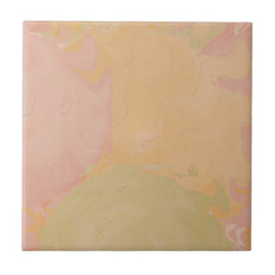 Azulejo Abstract Pastel Swirl Earthy