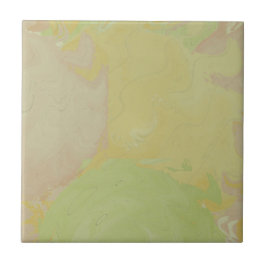 Azulejo Abstract Pastel Swirl Olive Green