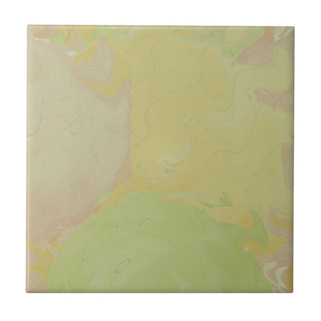 Azulejo Abstract Pastel Swirl Olive Green (Frente)