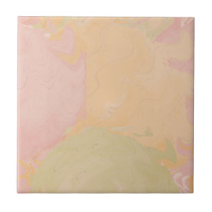 Azulejo Abstract Pastel Swirl Peach