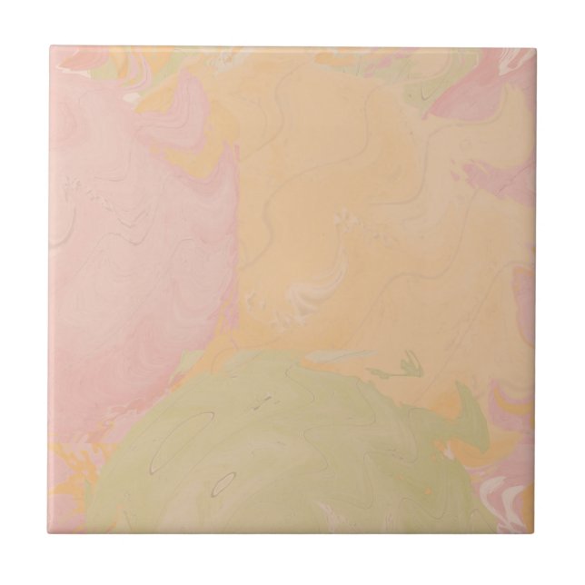 Azulejo Abstract Pastel Swirl Peach (Frente)