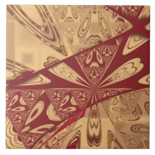 Azulejo abstracto rojo Geranium