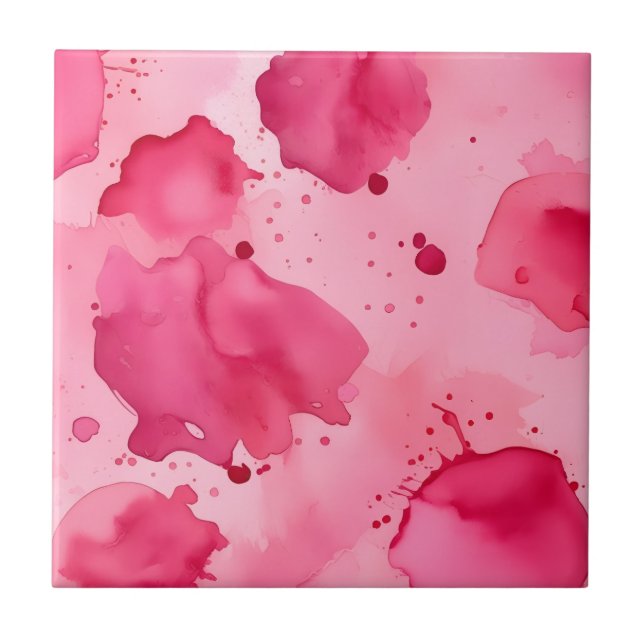Azulejo Abstracto Rosa sobre Rosa  (Frente)