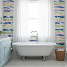 Azulejo Abstrato acuarela Color verde Rojo Azul Tiras de O