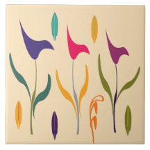 Abstrato brillante acuarela Art Calla Lily