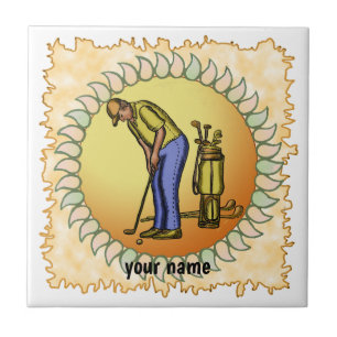 Azulejo Abuelo Golfer