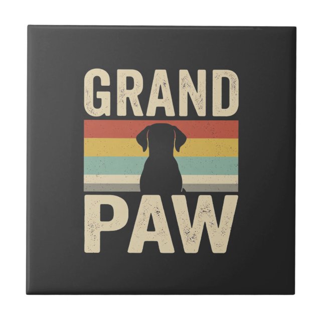 Azulejo Abuelo Pata Perro Vintage Retro (Frente)