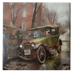 Azulejo Accidente de tráfico - mire para el hielo 1921