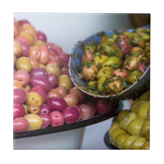 Azulejo Aceitunas En El Mercado (Frente)