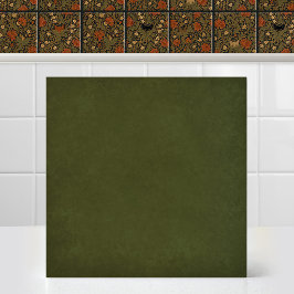 Azulejo Acento de hoja de acanto de gato de William Morris