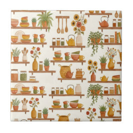 Azulejo Acento de pared de acuarela para estante de cocina