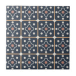 Azulejo Acento geométrico del Círculo Gris Marrón Carbón<br><div class="desc">Círculo boho y patrón repetido abstracto en un gris de carbón oscuro con círculos marrones y blancos. Para sus proyectos de bricolaje, para chapoteo en la cocina, chimenea de azulejos envolventes, baldosas de baño, baldosas decorativas individuales o montaña. Sea creativo y encuentre un uso para las agrupaciones de tejas para...</div>