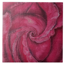 Azulejo Acercamiento a la rosa roja