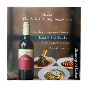 Azulejo Acompañamiento de Vino Merlot/Dominando la Cocina