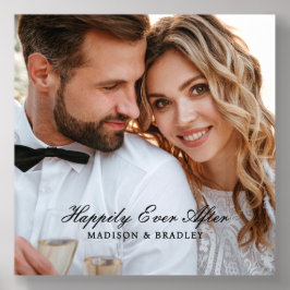 Azulejo Acrílico Boda feliz de siempre después de Personalizado de 