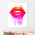 Azulejo Acrílico Neon Pink and Naranja Lip Wall Art<br><div class="desc">Añada un toque de color audaz a su espacio con este vibrante arte labial rosado y naranja de neón. Con un diseño moderno de pintura salpicada, esta cáscara acrílica y la baldosa artística de palo crean un punto focal sorprendente. Perfecto para la decoración contemporánea, espacios de belleza o salones artísticos,...</div>