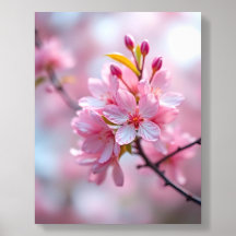 Pink Blossom Acrylic Photo Tile