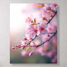 Pink Blossom Acrylic Photo Tile