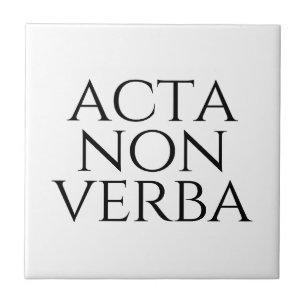 Azulejo Acta Non Verba