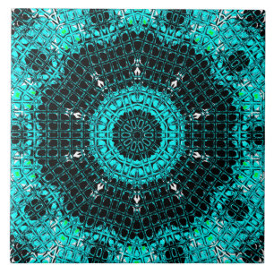 Azulejo Acuamarina Mosaica Efecto Vidrio