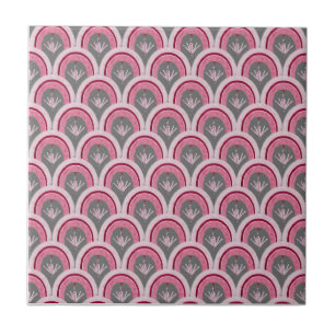 Azulejo Acuarela Clásico Rosa Dibujado a Mano
