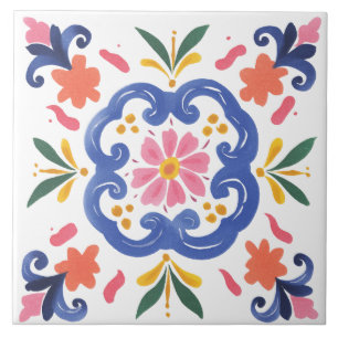 Azulejo Acuarela de jardín popular