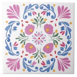 Azulejo Acuarela de jardín popular