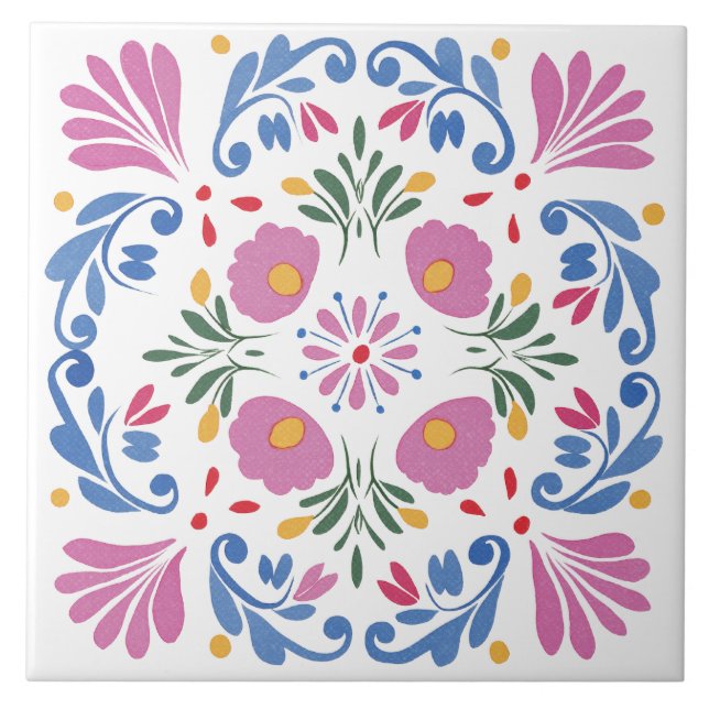 Azulejo Acuarela de jardín popular (Frente)