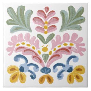 Azulejo Acuarela de jardín popular