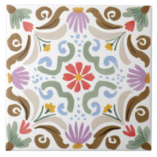 Azulejo Acuarela de jardín popular