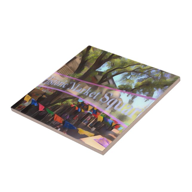 Azulejo Acuarela de Market Square - San Antonio (Lado)