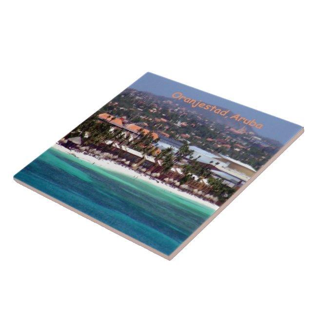 Azulejo Acuarela de Oranjestad, Aruba (Lado)